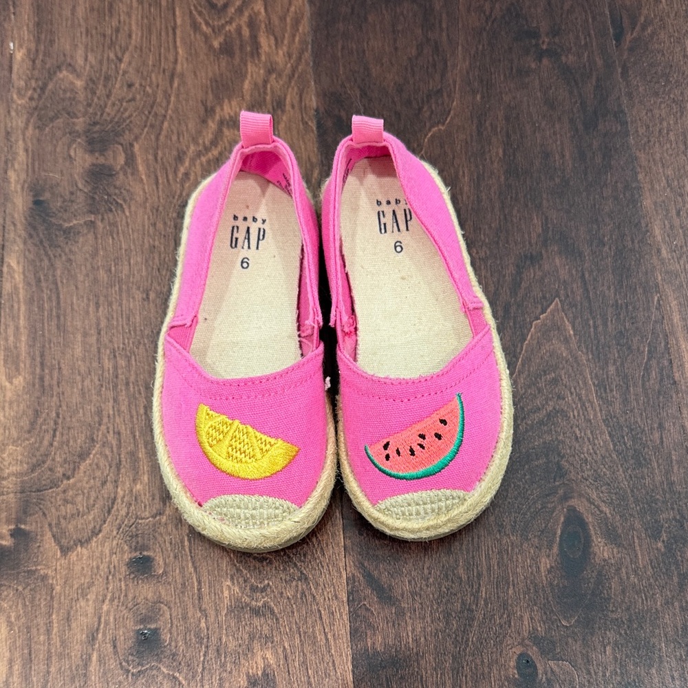 NEW GAP Baby Girls Espadrilles Shoes Slip On Casual Party Cute Summer Luau Pink